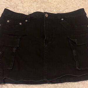 Black Denim Women's Shorts